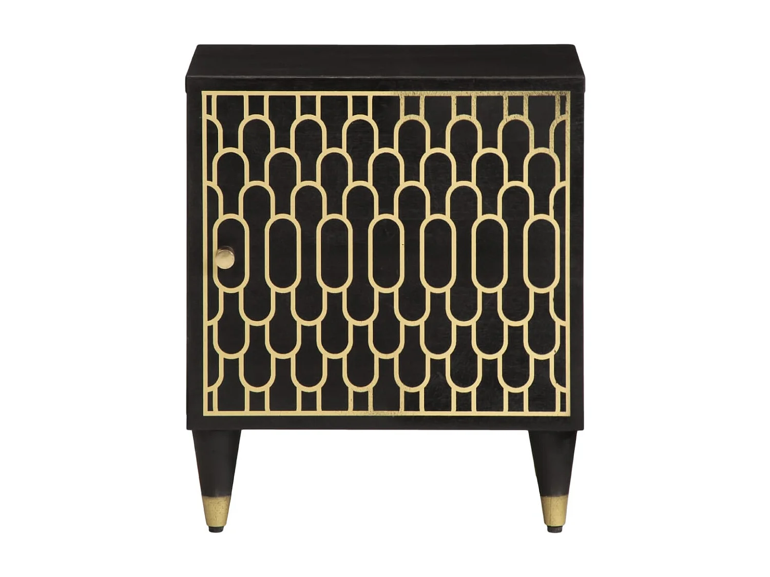 Cylene  Mesitas de noche 2 uds madera maciza de mango 40x33x46 cm