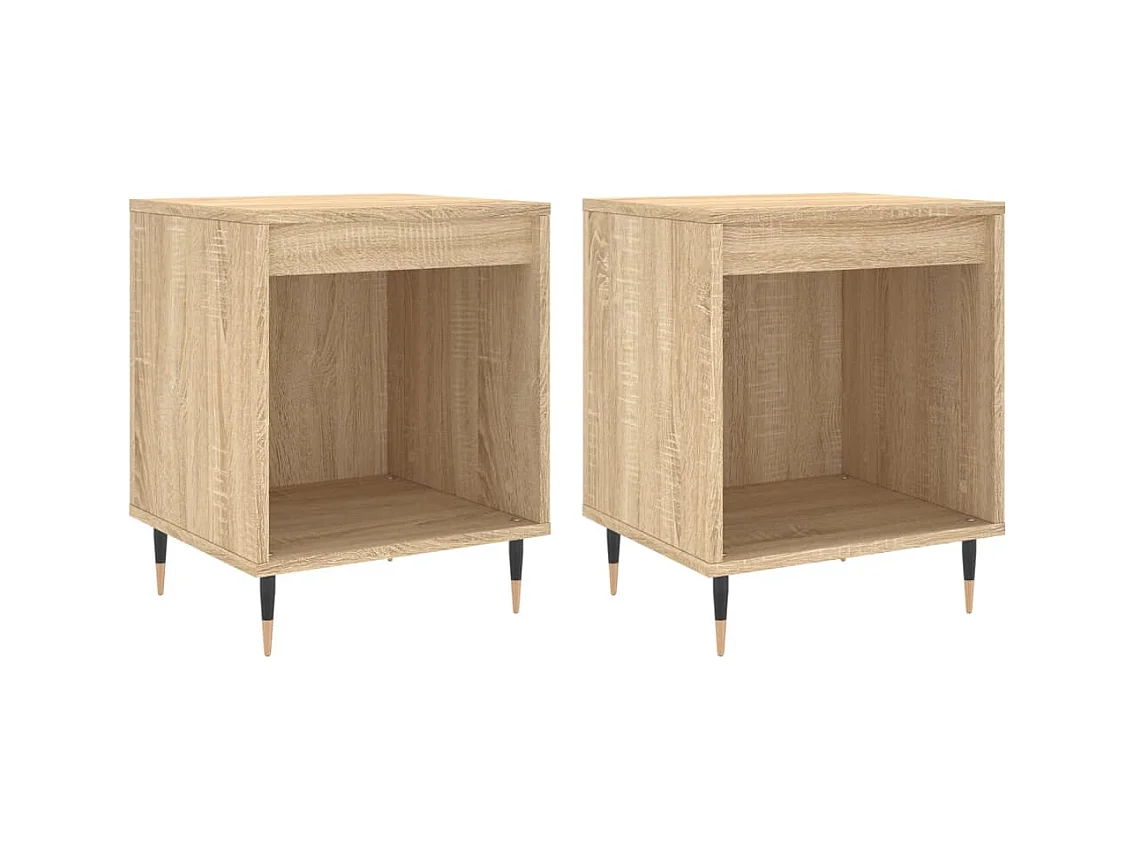 Dustin Mason  Tables de chevet 2 pcs chêne sonoma 40x35x50 cm bois ingénierie