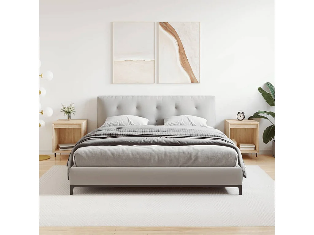 Dustin Mason  Tables de chevet 2 pcs chêne sonoma 40x35x50 cm bois ingénierie