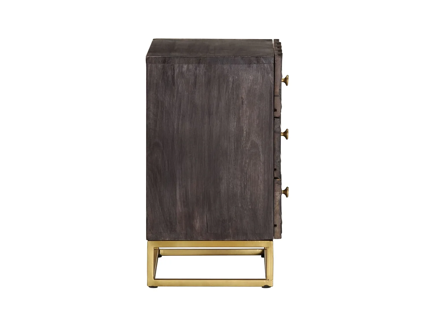 Garden Furniture -  Table de chevet Noir 40x30x50 cm Bois de manguier massif