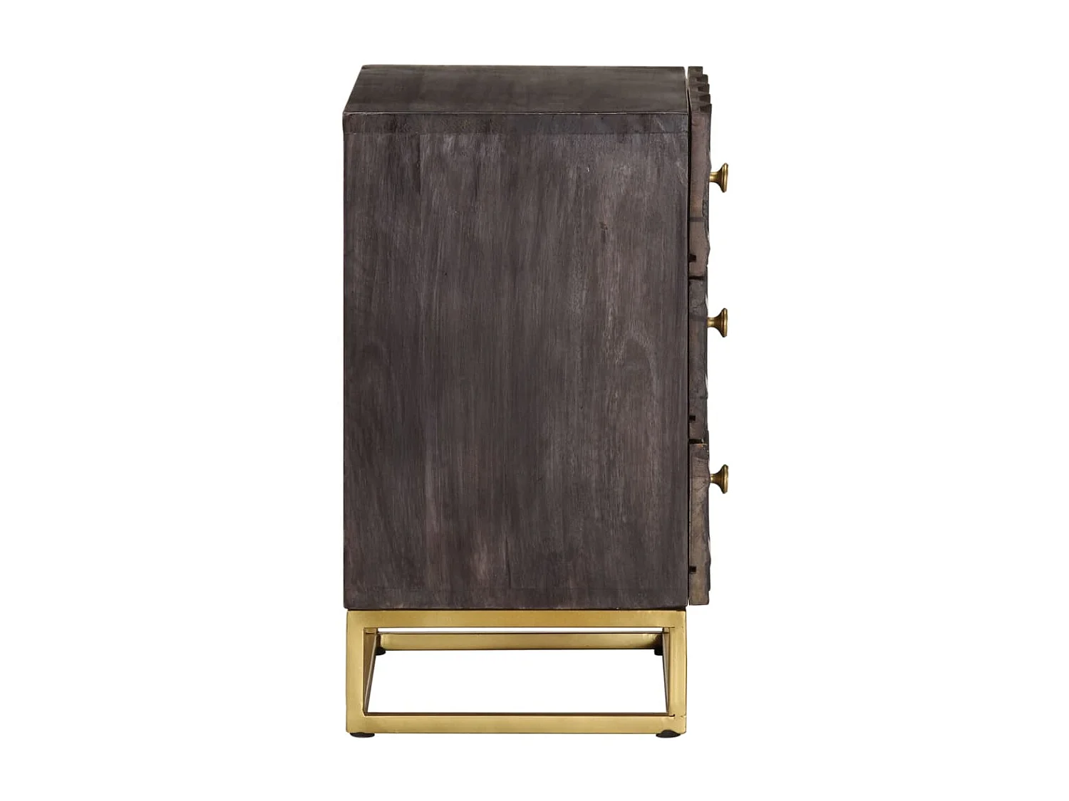 Garden Furniture -  Table de chevet Noir 40x30x50 cm Bois de manguier massif