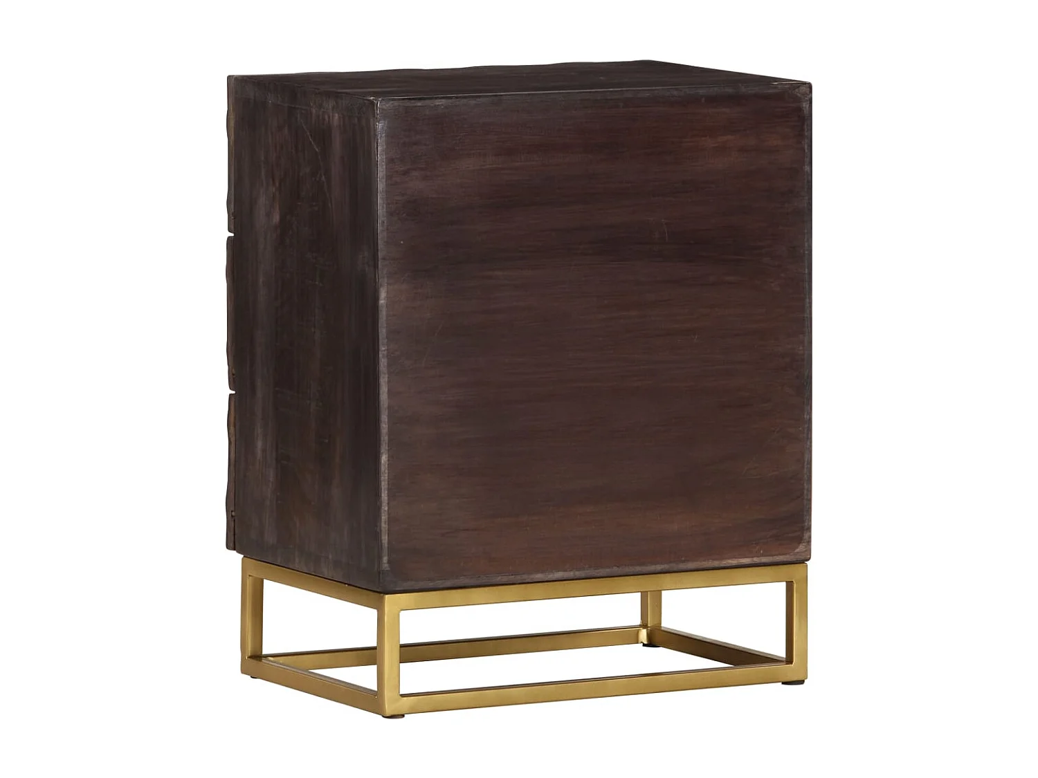 Garden Furniture -  Table de chevet Noir 40x30x50 cm Bois de manguier massif