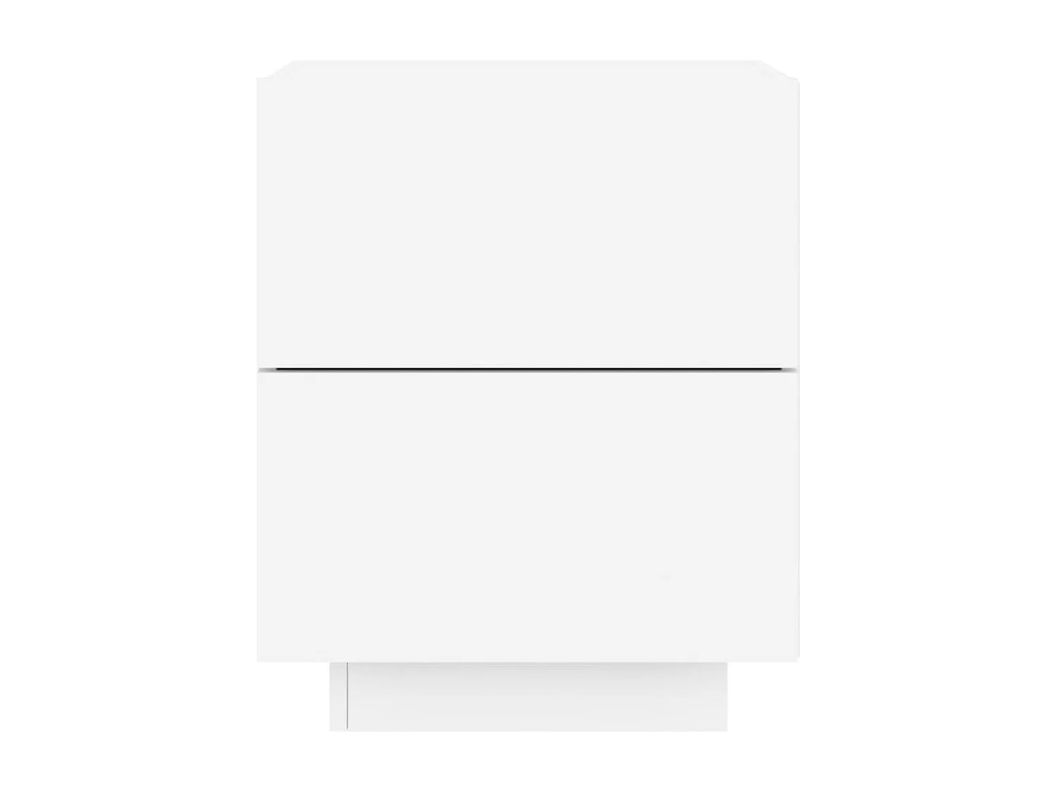 Marit Elise  Armoires de chevet et lumières LED 2pcs blanc bois d'ingénierie