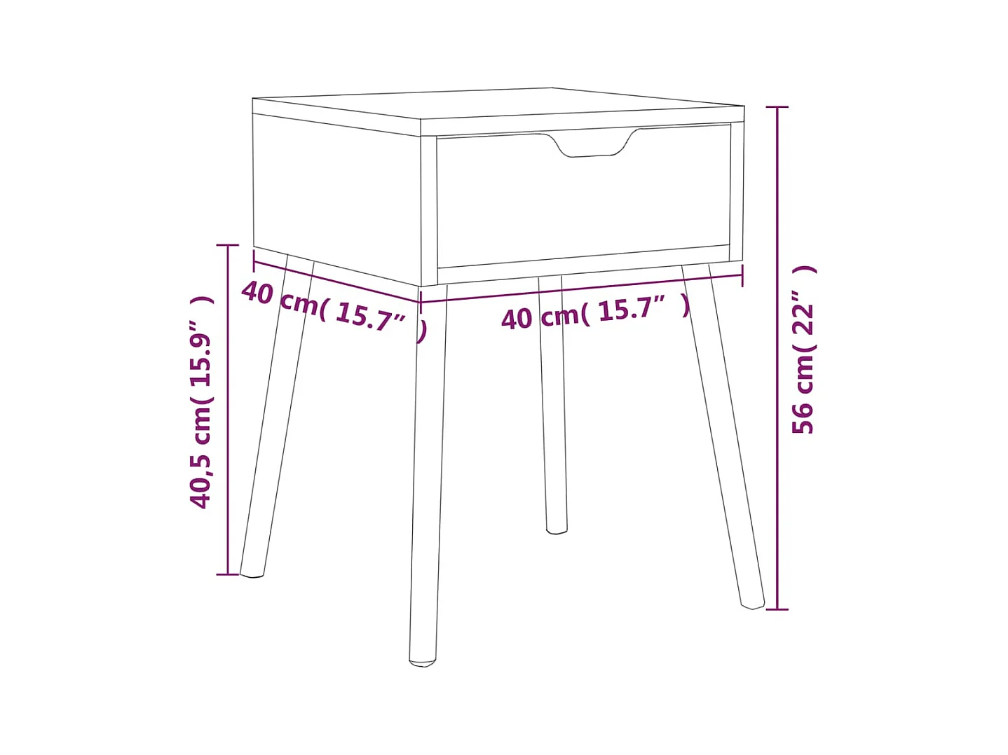 Wellsville  Tables de chevet 2 pcs Chêne fumé 40x40x56 cm Bois d'ingénierie