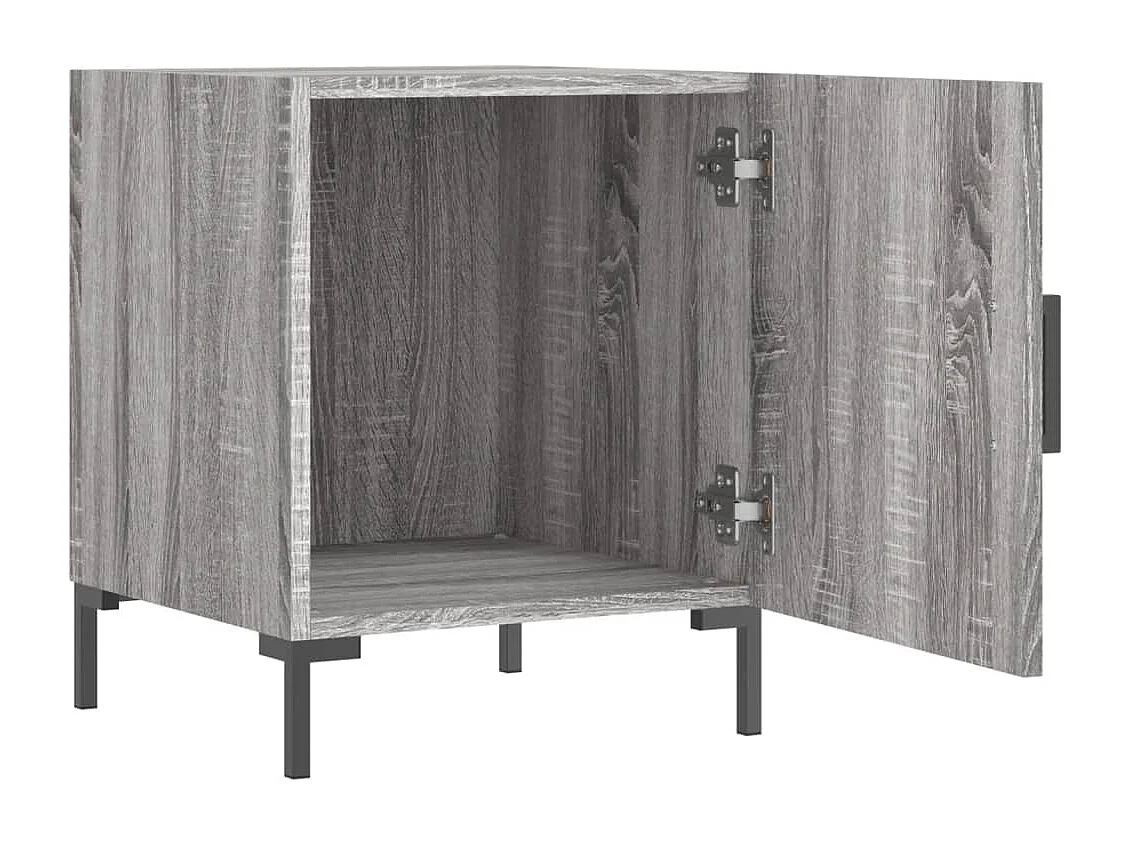 Emarente  Table de chevet sonoma gris 40x40x50 cm bois d'ingénierie