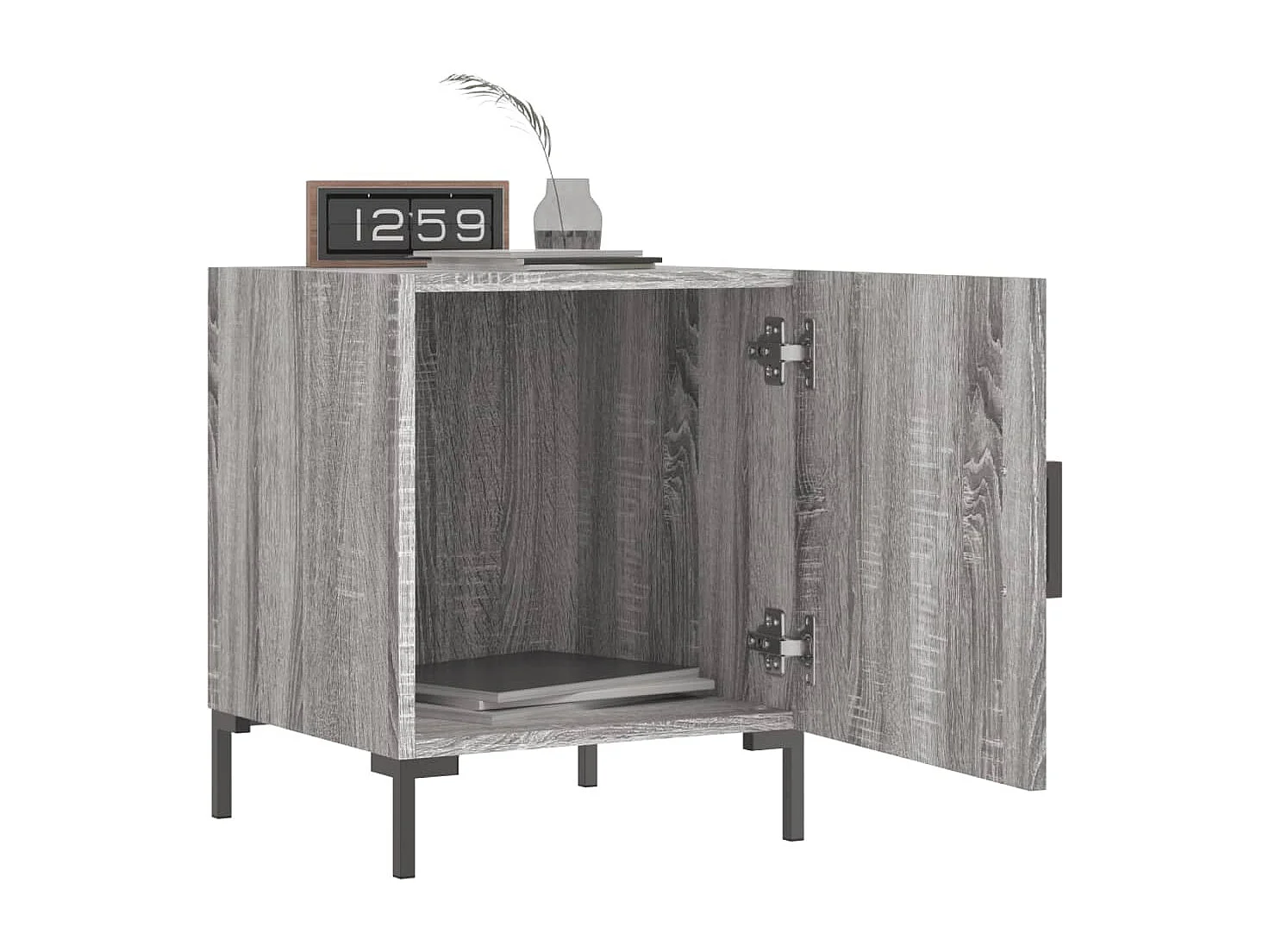 Emarente  Nachttisch Grau Sonoma 40x40x50 cm Holzwerkstoff