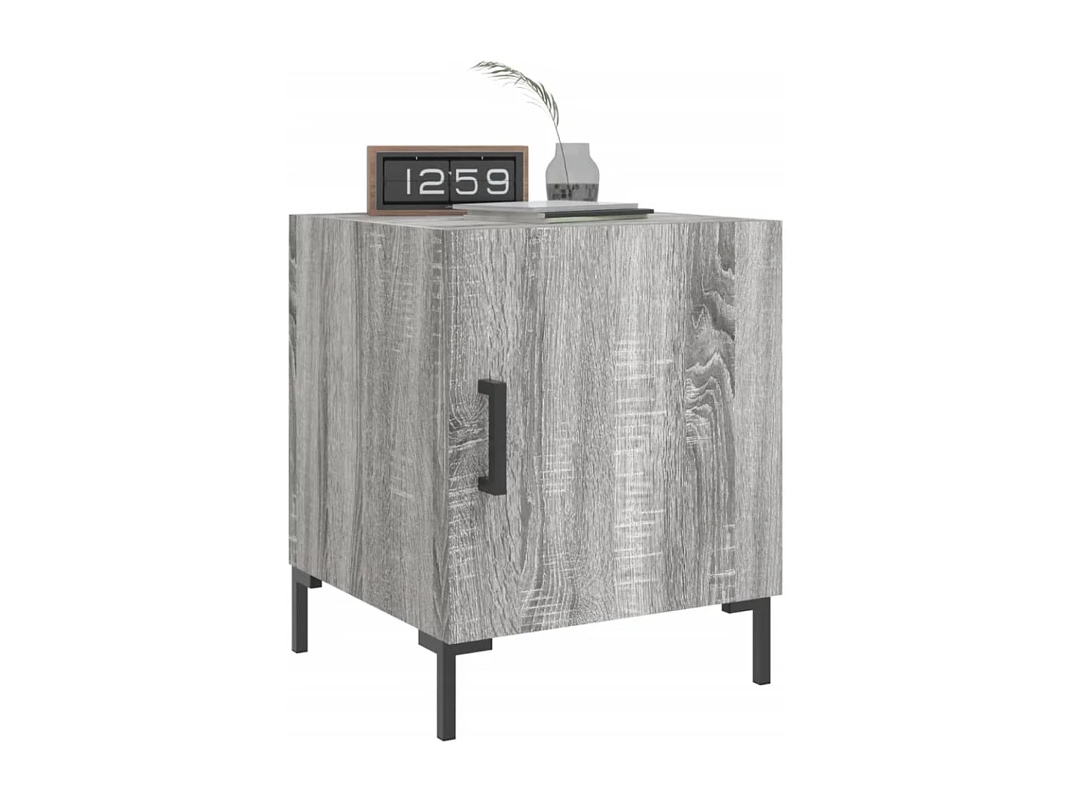 Emarente  Nachttisch Grau Sonoma 40x40x50 cm Holzwerkstoff