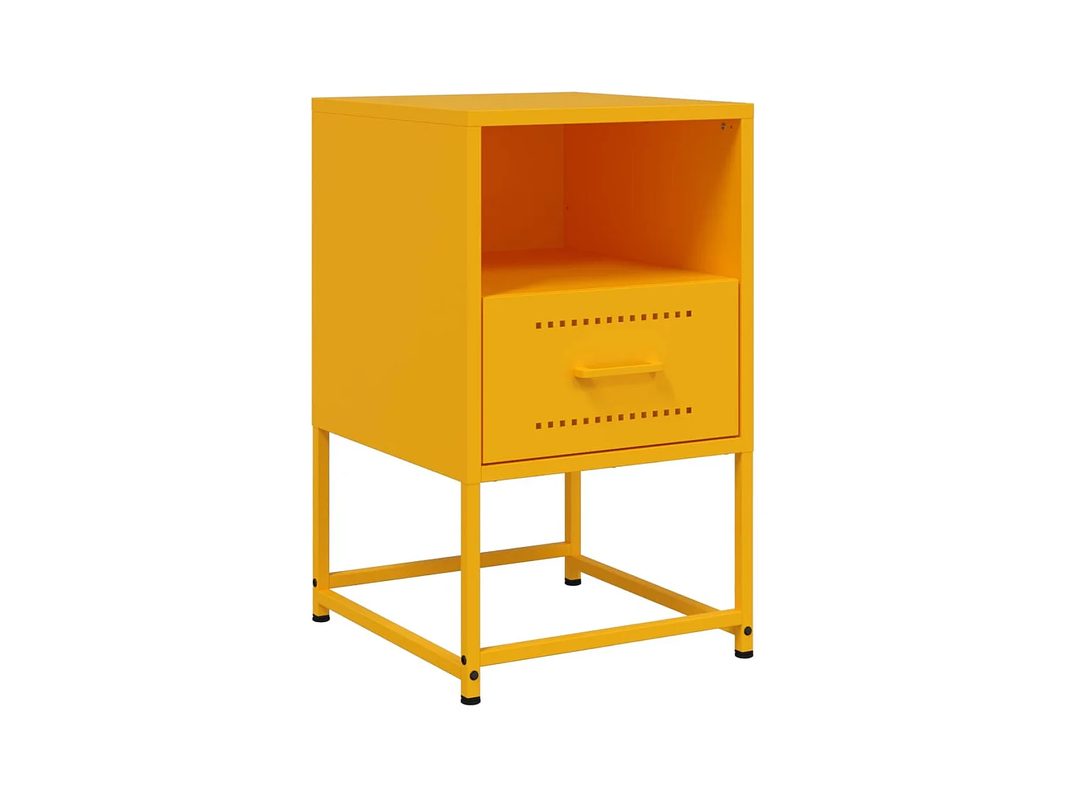Inanna  Table de chevet jaune moutarde 36x39x60,5 cm acier