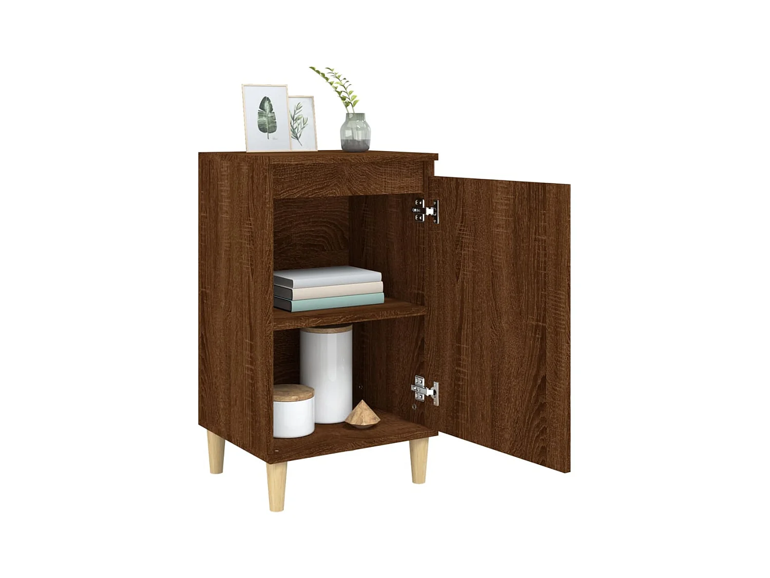 Samir  Tables de chevet 2pcs chêne marron 40x35x70cm bois d'ingénierie