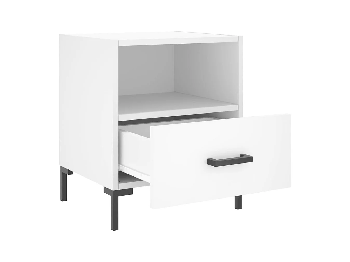 Paul-Henri  Tables de chevet 2 pcs blanc 40x35x47,5 cm bois d’ingénierie