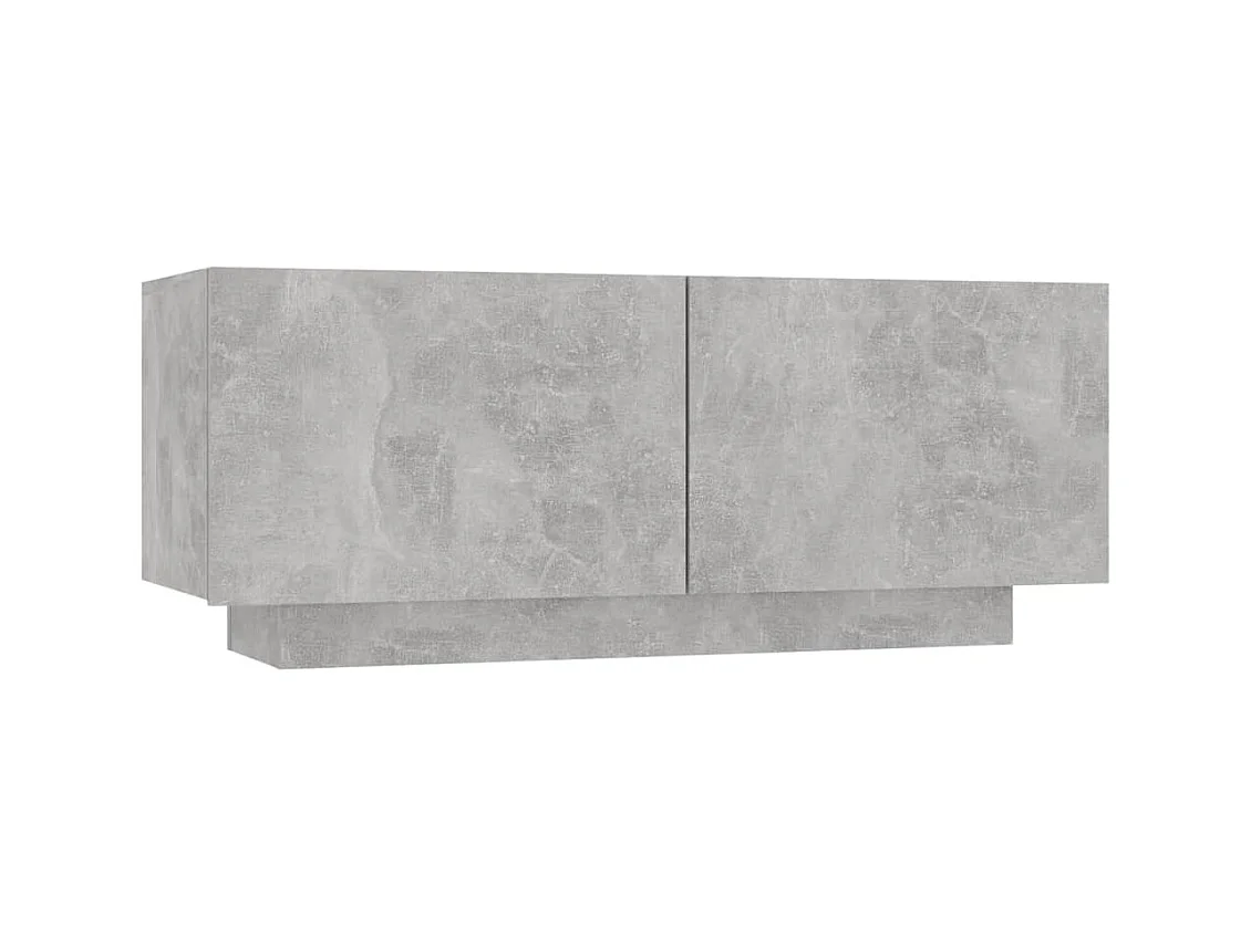 Cedar City  Table de chevet gris béton 100x35x40 cm bois d'ingénierie