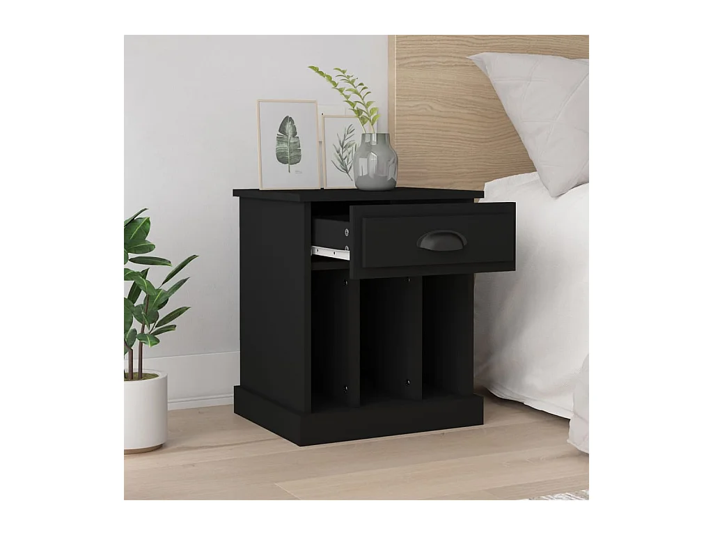 Verónica Paz  Tables de chevet 2 pcs noir 43x36x50 cm