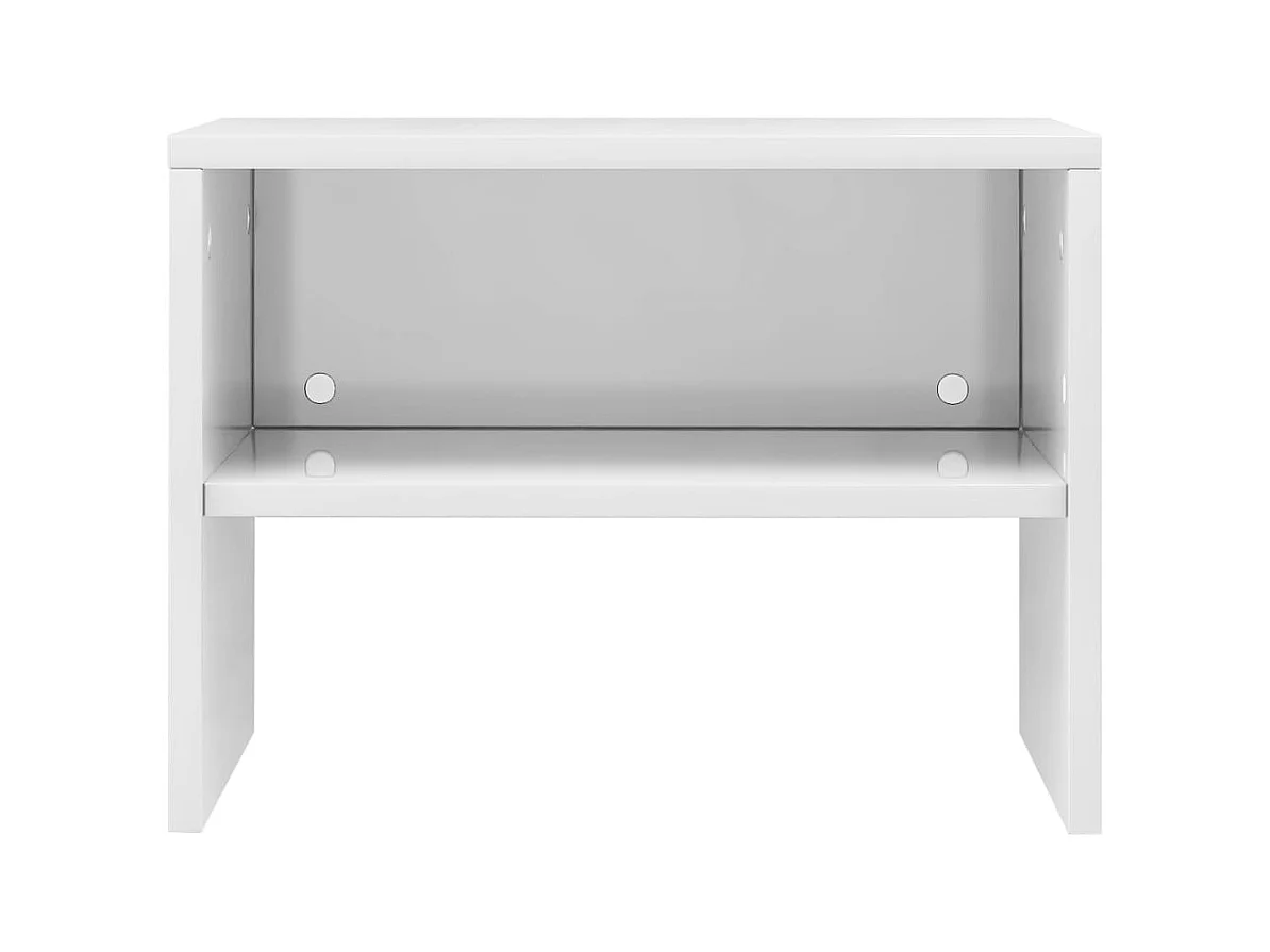 De Witt  Table de chevet Blanc brillant 40x30x30 cm Bois ingénierie