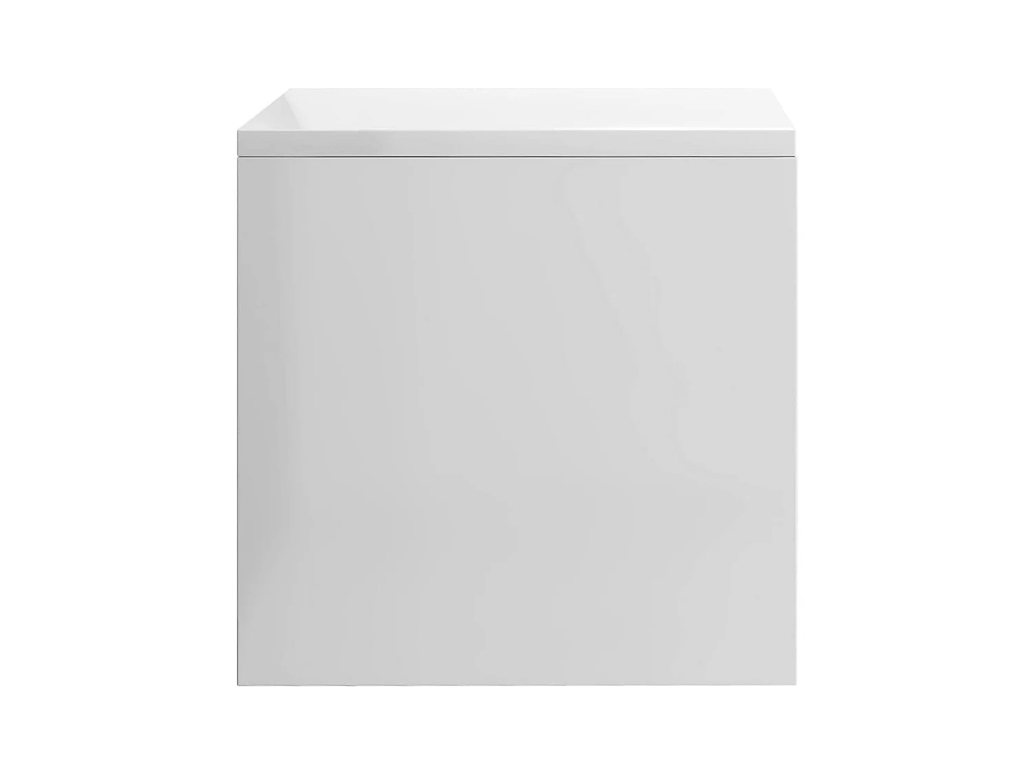 De Witt  Table de chevet Blanc brillant 40x30x30 cm Bois ingénierie