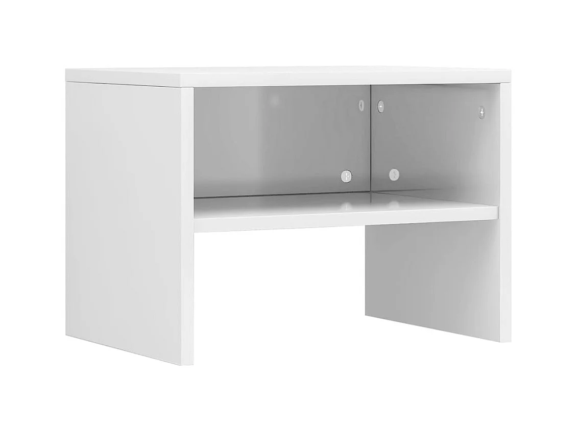 De Witt  Comodino Bianco Lucido 40x30x30 cm in Legno Multistrato