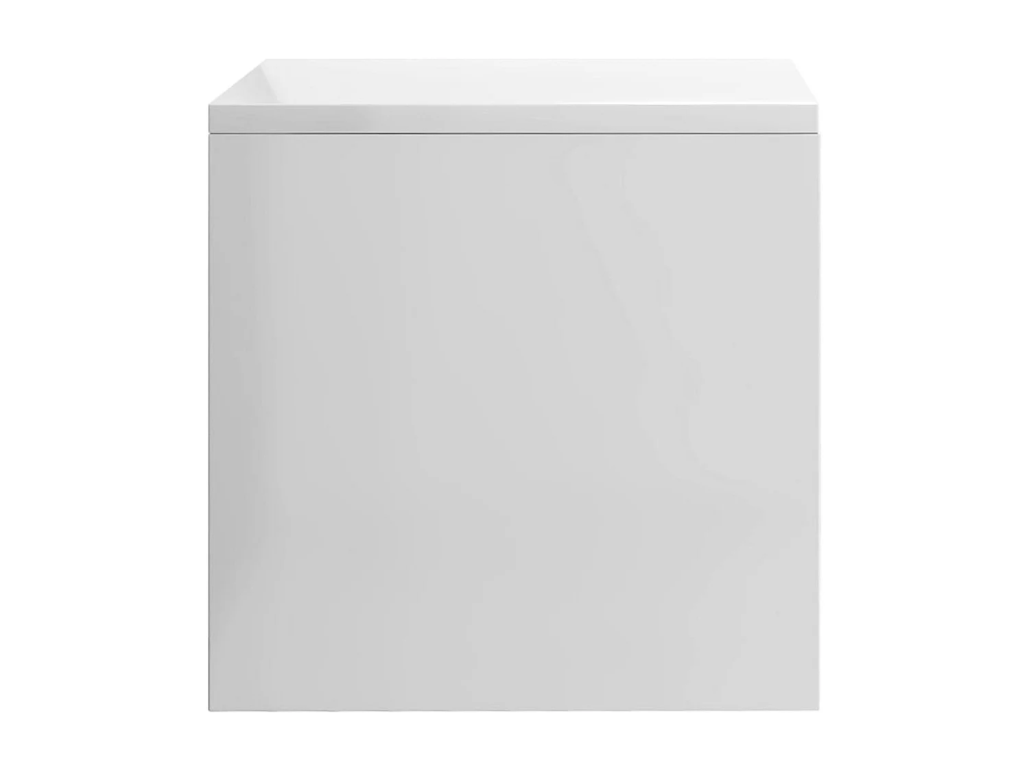 De Witt  Table de chevet Blanc brillant 40x30x30 cm Bois ingénierie