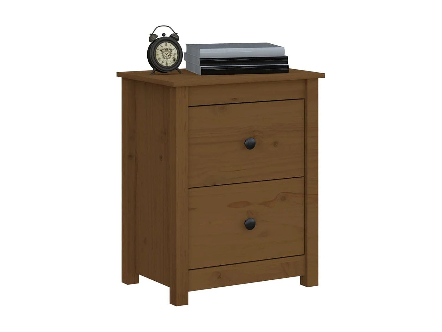 Älvängen  Table de chevet Marron miel 50x35x61,5 cm Bois de pin massif