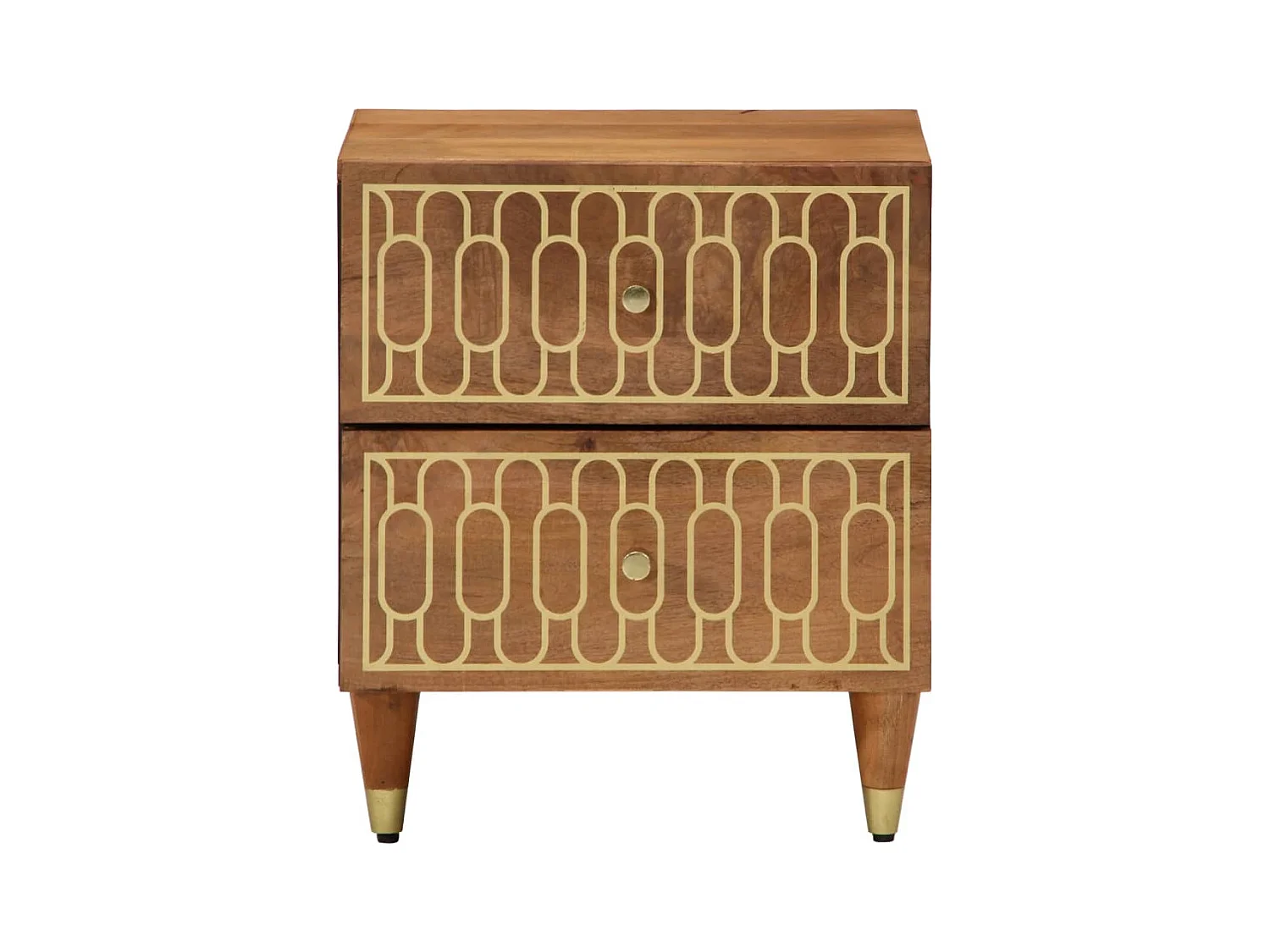 Fryrda  Tables de chevet 2 pcs 40x33x46 cm Bois de manguier solide