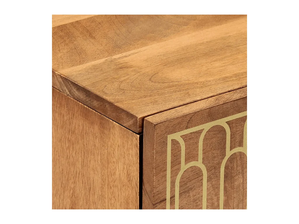 Fryrda  Tables de chevet 2 pcs 40x33x46 cm Bois de manguier solide