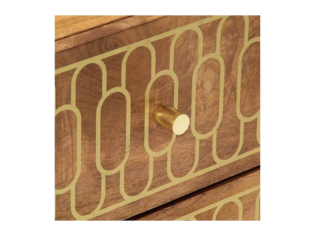 Fryrda  Tables de chevet 2 pcs 40x33x46 cm Bois de manguier solide