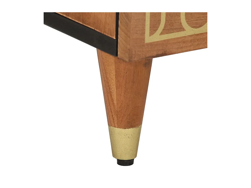 Fryrda  Tables de chevet 2 pcs 40x33x46 cm Bois de manguier solide