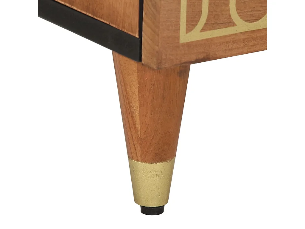 Fryrda  Tables de chevet 2 pcs 40x33x46 cm Bois de manguier solide