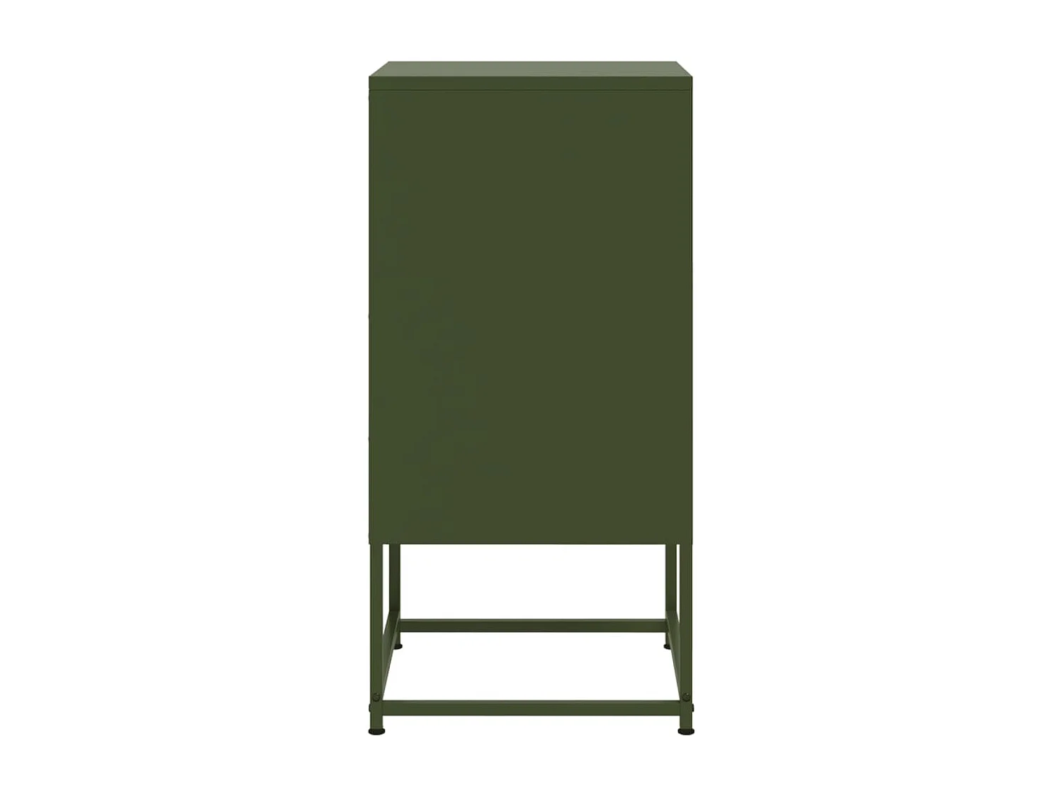 Jacek  Table de chevet vert olive 36x39x78 cm acier