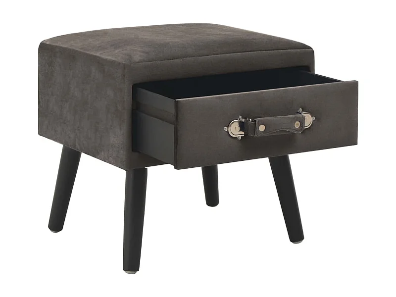 Dorien  Nachttisch Grau 40x35x40 Samt