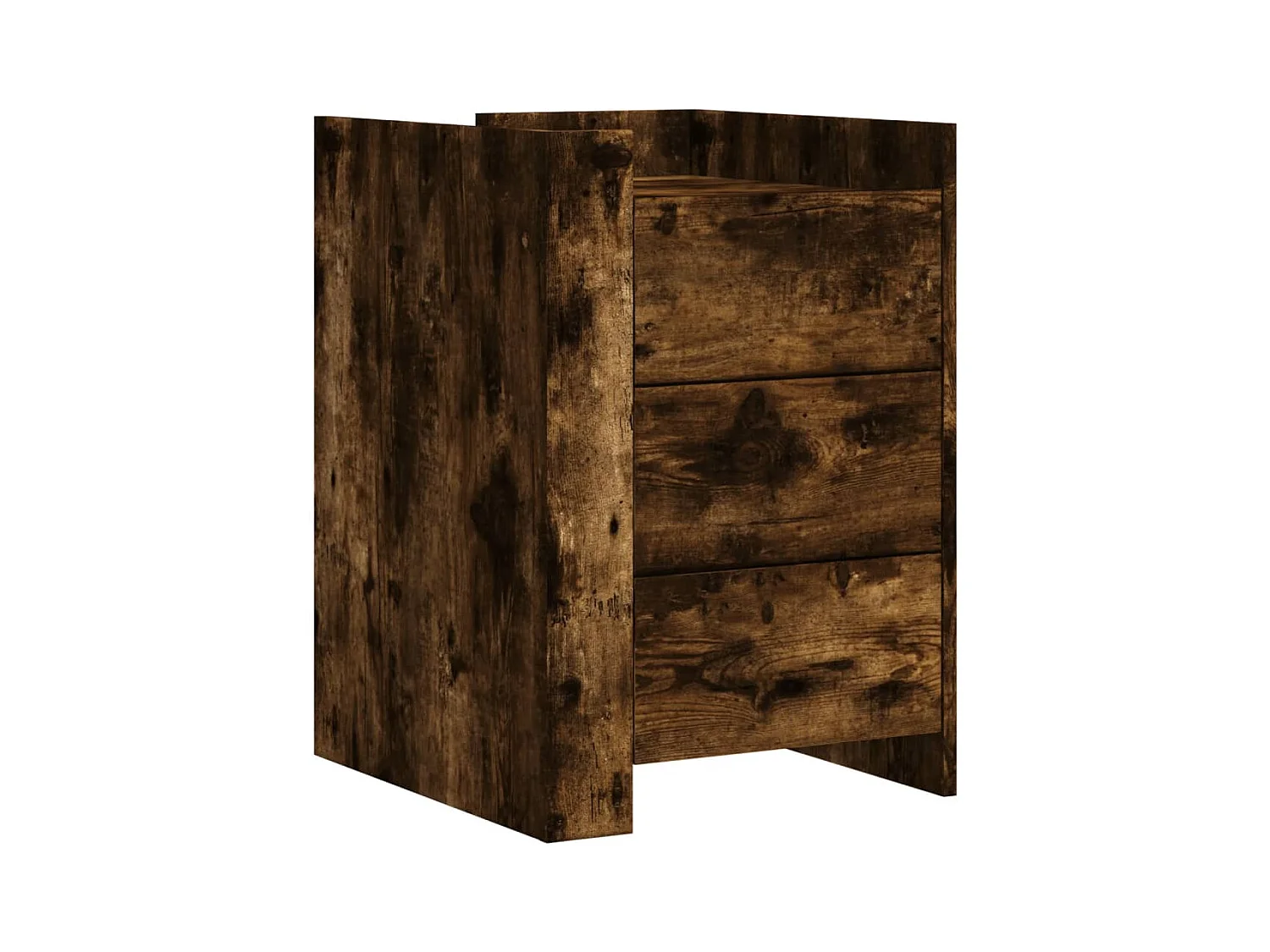 Frysa  Table de chevet chêne fumé 45x50x65 cm bois d'ingénierie