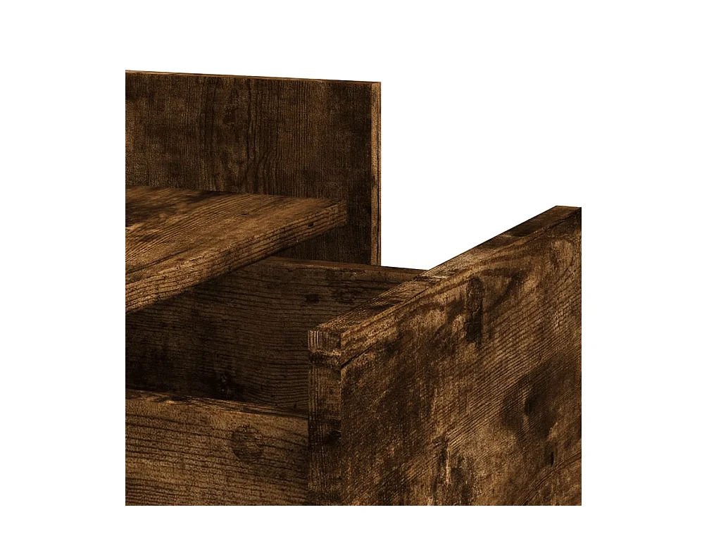 Frysa  Table de chevet chêne fumé 45x50x65 cm bois d'ingénierie