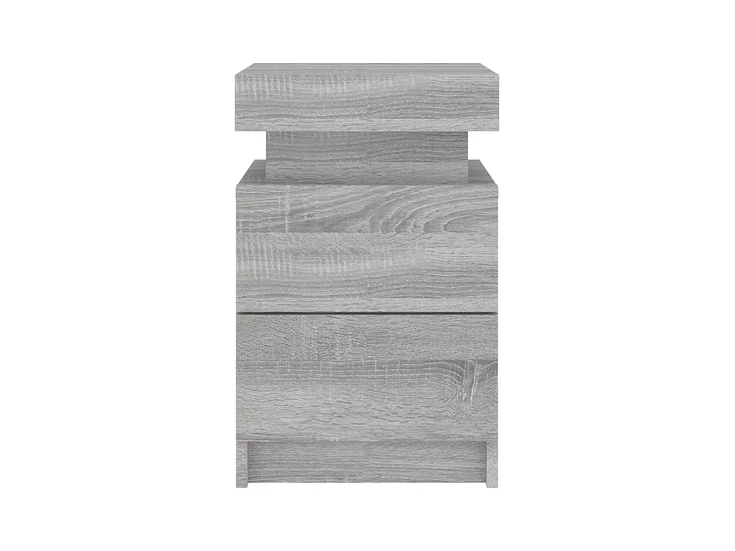 Barry John  Tables de chevet avec lumières LED 2 pcs sonoma gris 35x39x55cm