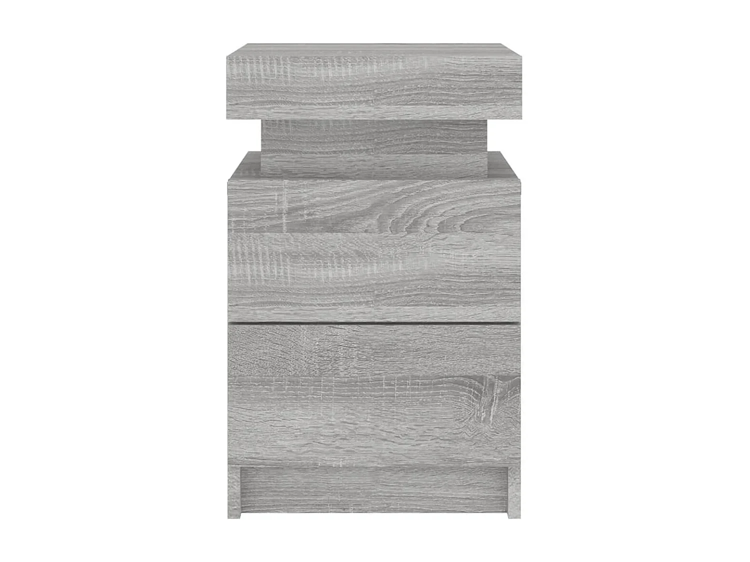 Barry John  Tables de chevet avec lumières LED 2 pcs sonoma gris 35x39x55cm