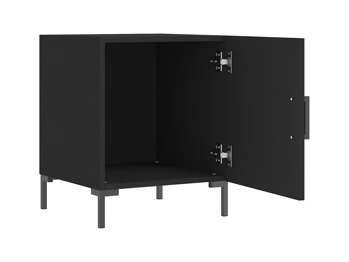 Emarente  Tables de chevet 2 pcs noir 40x40x50 cm bois d’ingénierie