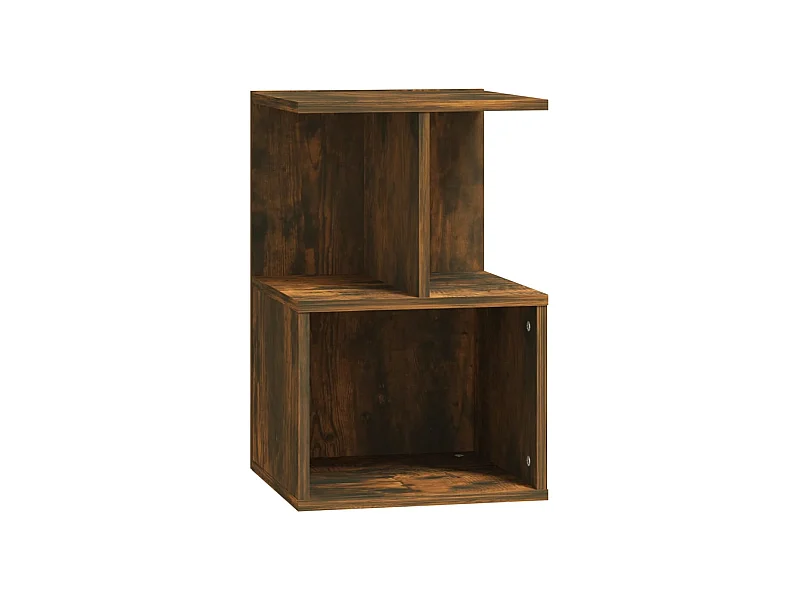 Pam  Table de chevet Chêne fumé 35x35x55 cm Bois d'ingénierie