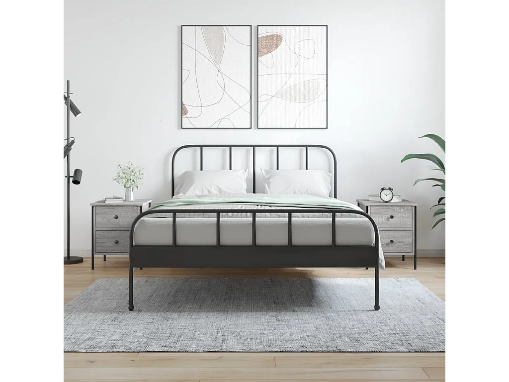 Elmhurst  Nachttische 2 Stk. Grau Sonoma 40x42x50 cm Holzwerkstoff