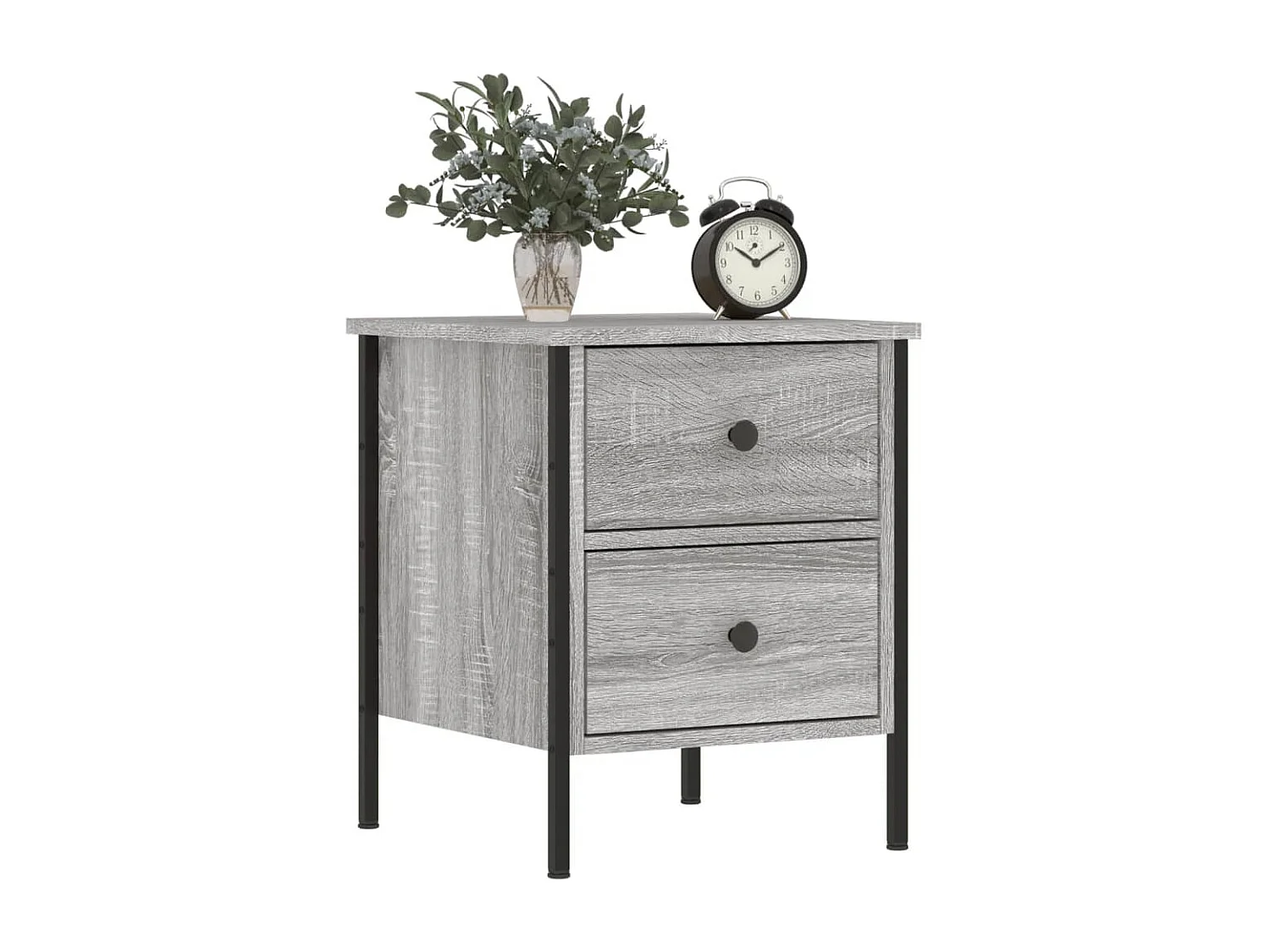 Elmhurst  Nachttische 2 Stk. Grau Sonoma 40x42x50 cm Holzwerkstoff