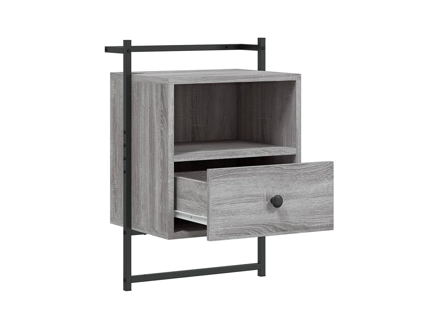 Gina Sofie  Table de chevet murale 2 pcs sonoma gris 40x30x61 cm