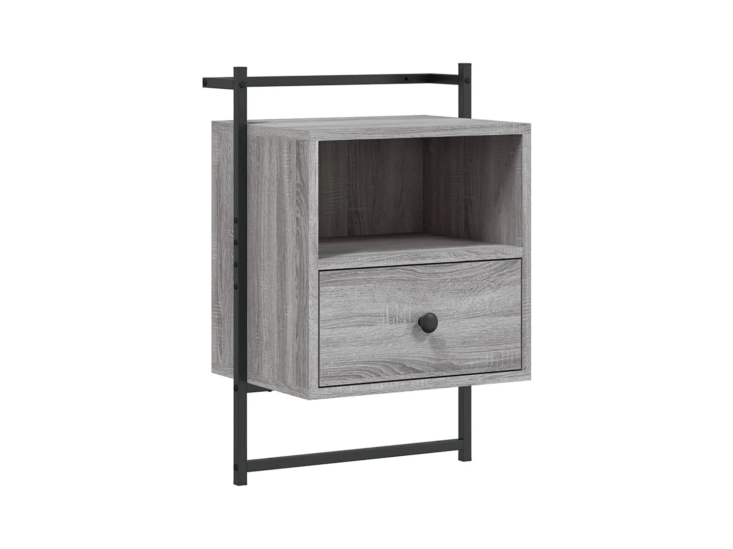 Gina Sofie  Table de chevet murale 2 pcs sonoma gris 40x30x61 cm