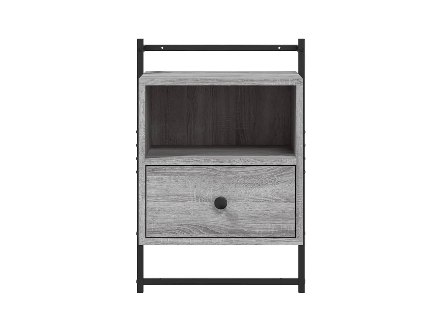 Gina Sofie  Table de chevet murale 2 pcs sonoma gris 40x30x61 cm