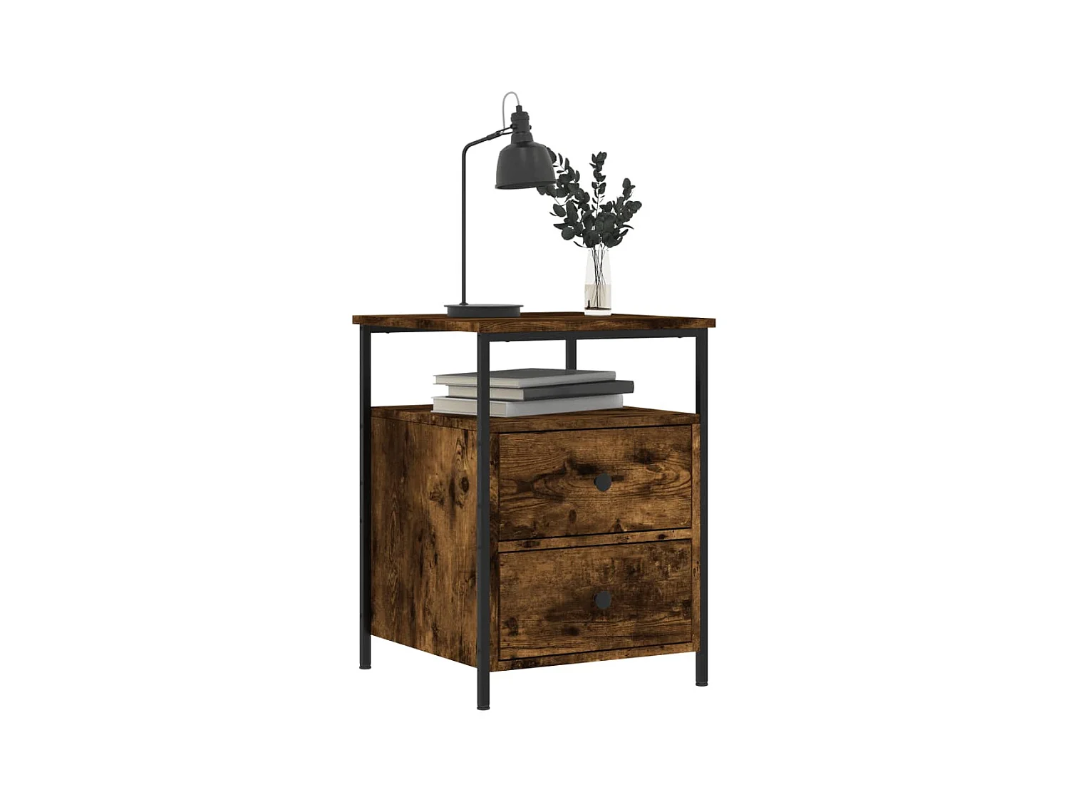 Janora  Tables de chevet 2 pcs chêne fumé 44x45x60 cm bois ingénierie