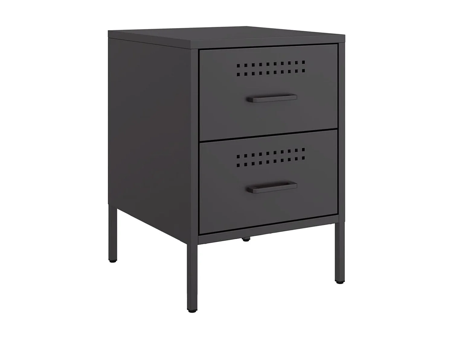Lucille  Tables de chevet 2 pcs noir 36x39x50,5 cm acier