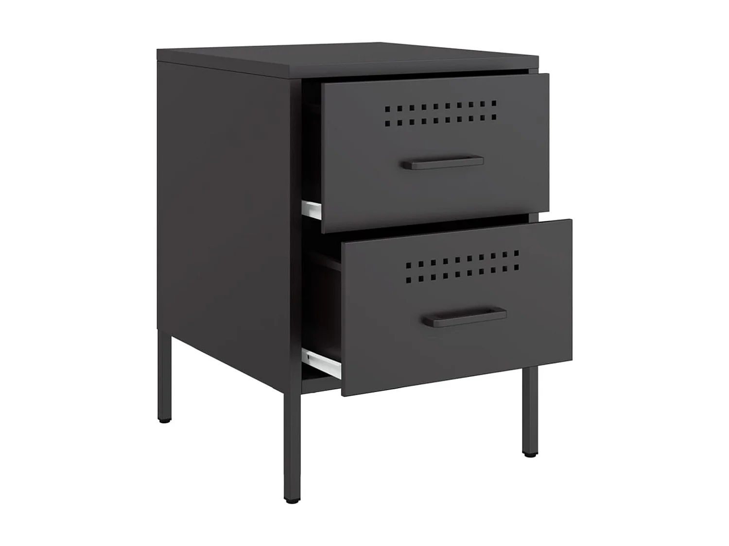 Lucille  Tables de chevet 2 pcs noir 36x39x50,5 cm acier
