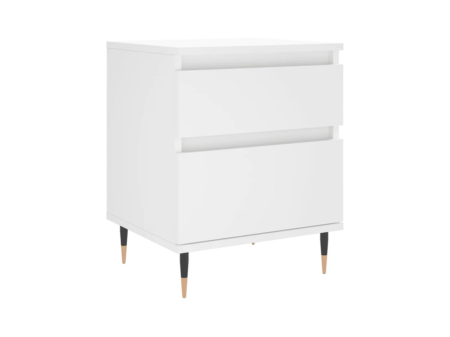 Bastiaan  Table de chevet Blanc 40x35x50 cm Bois d’ingénierie