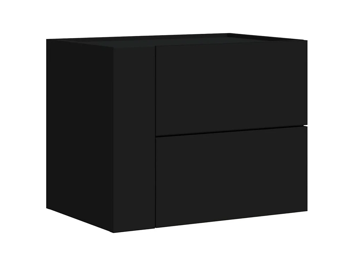 Dayton  Table de chevet murale noir 45x30x35 cm
