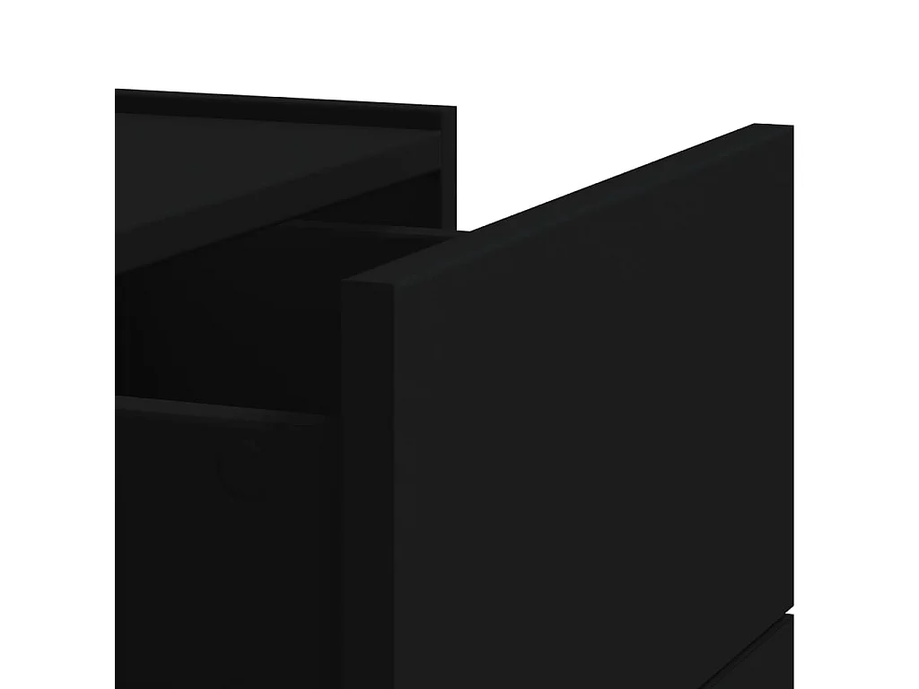 Dayton  Table de chevet murale noir 45x30x35 cm