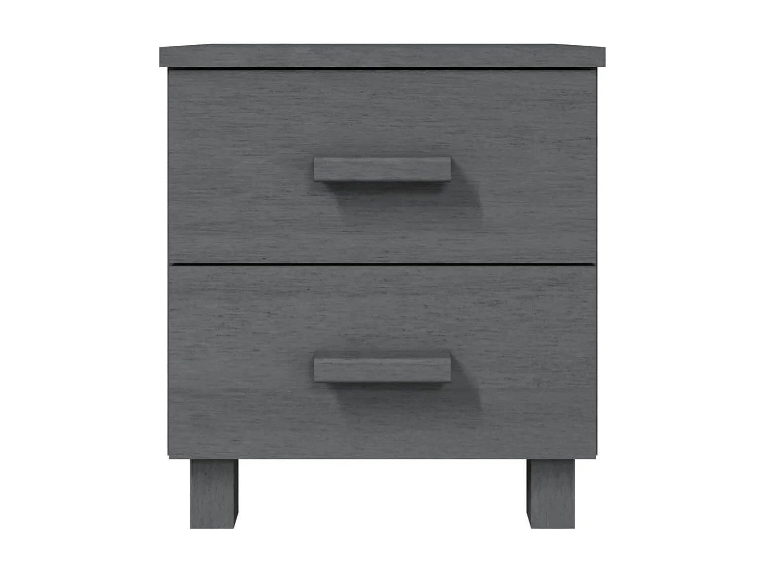 Iduna  Comodino HAMAR Grigio Scuro 40x35x44,5 cm in Legno di Pino