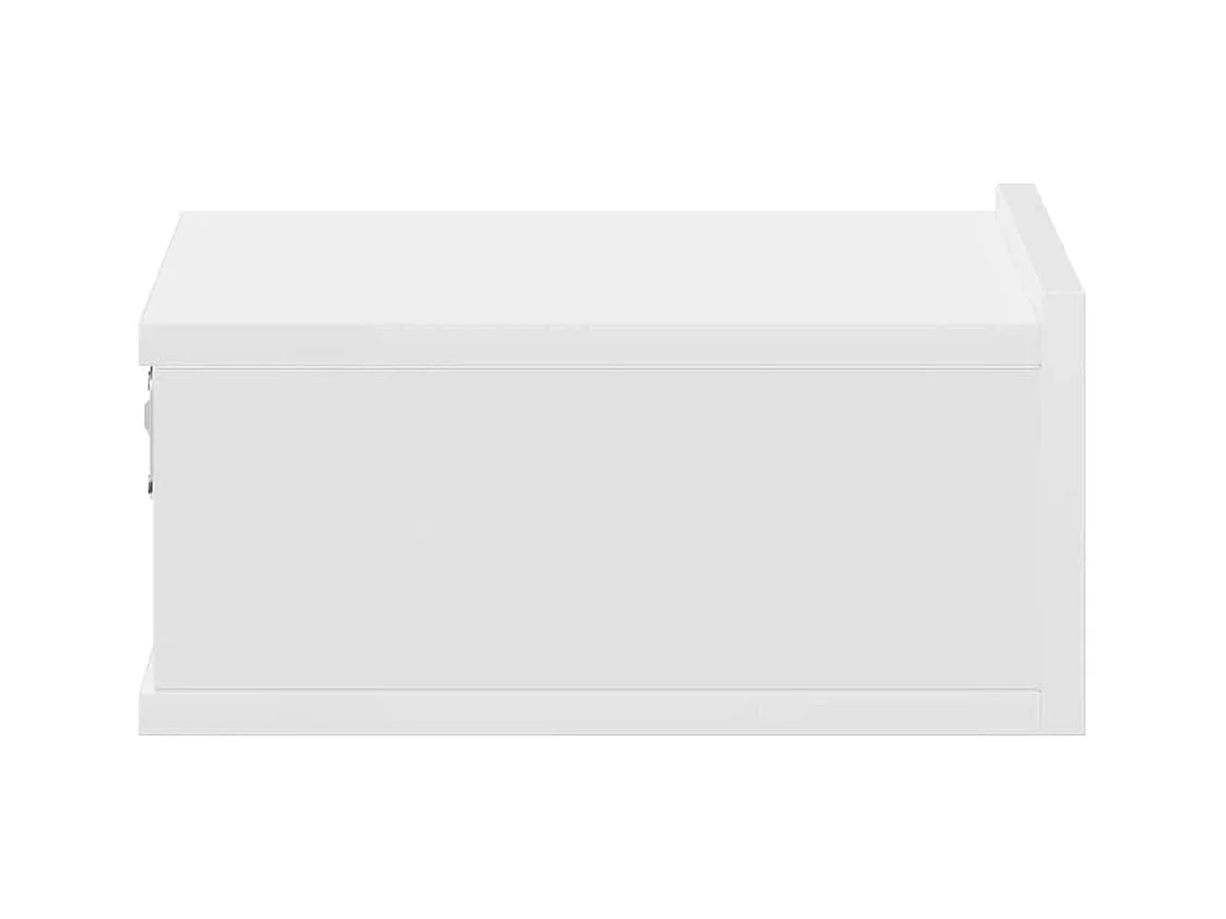 Stanford  Tables de chevet flottantes 2 pcs Blanc bois d’ingénierie