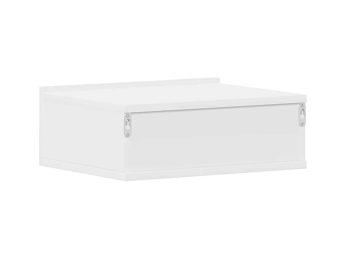 Stanford  Tables de chevet flottantes 2 pcs Blanc bois d’ingénierie