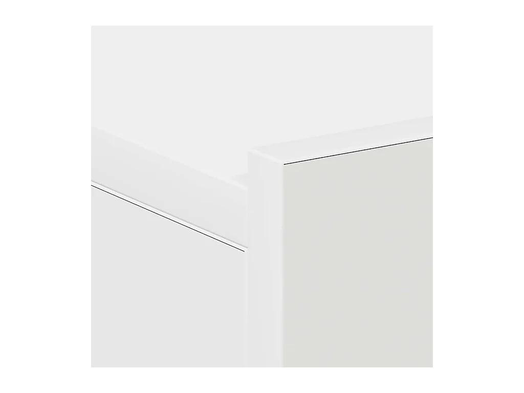 Stanford  Tables de chevet flottantes 2 pcs Blanc bois d’ingénierie