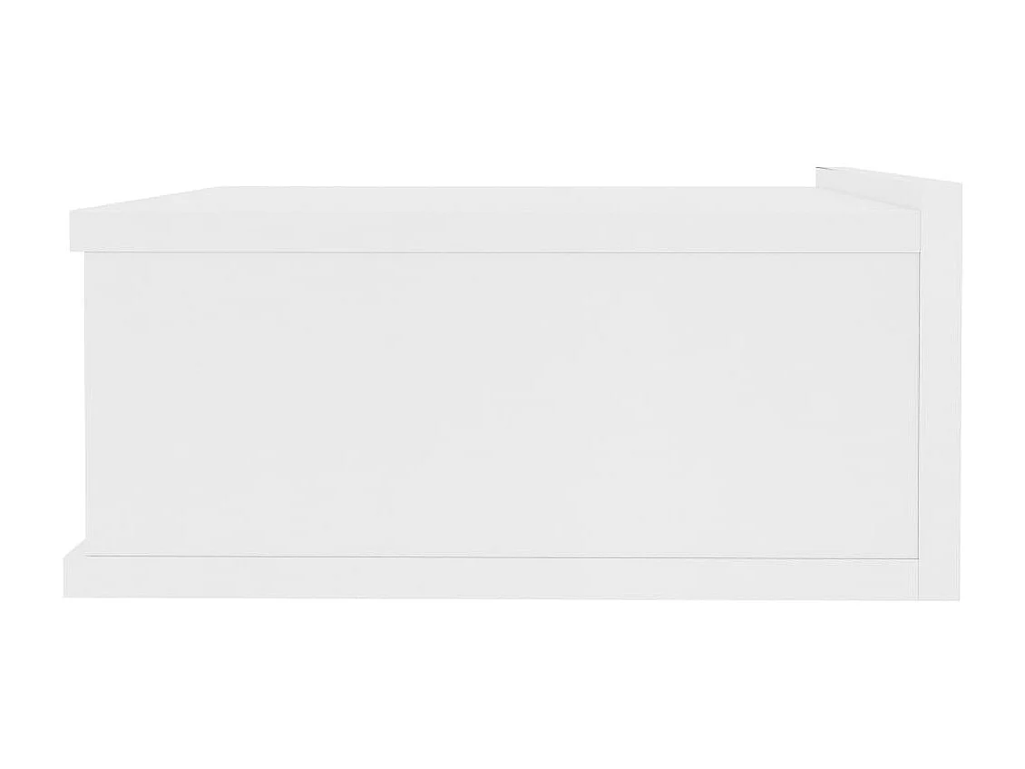 Stanford  Tables de chevet flottantes 2 pcs Blanc bois d’ingénierie